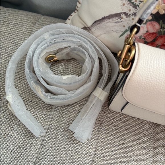 Coach Tabby 26 Leather Shoulder Bag - Brass/Chalk